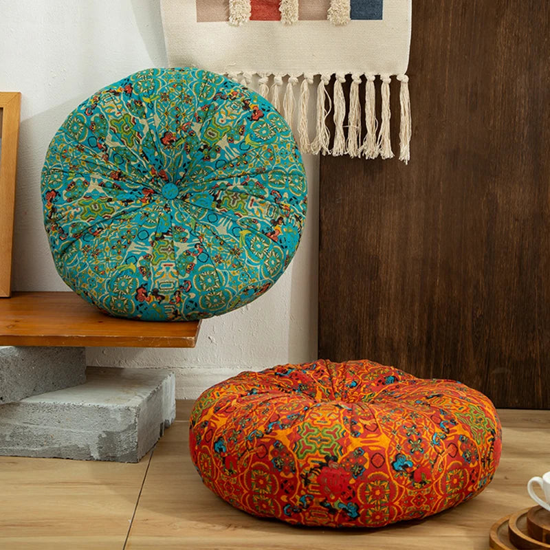 Boho Velvet Tufted Floor Cushion