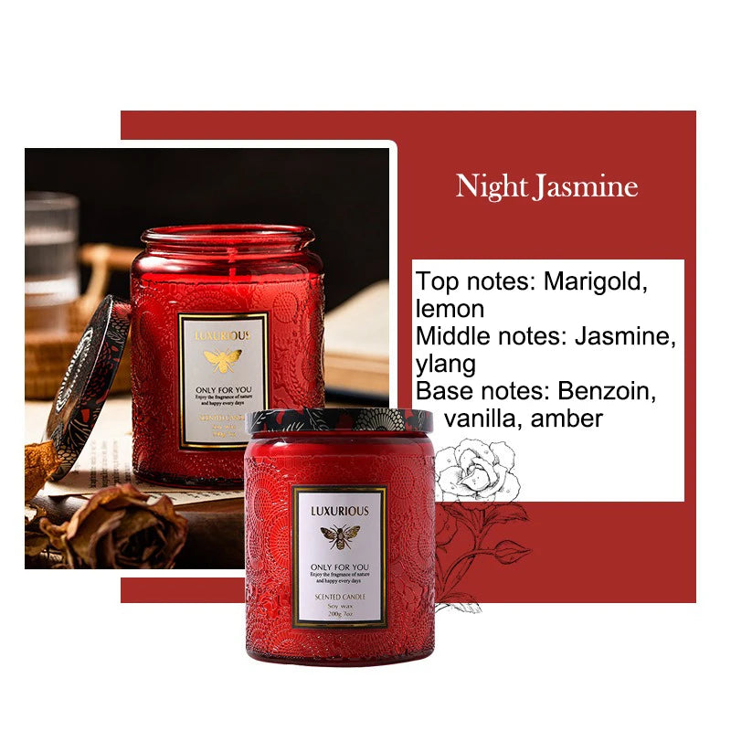 7 OZ Jar Scented Candle, Natural Soy Candle, Serenity Aromatic Candles