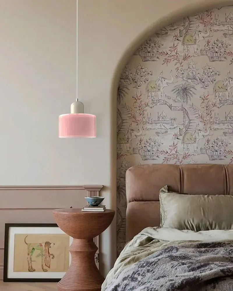 Vintage Stained Glass Chandelier for Bedside and Dining