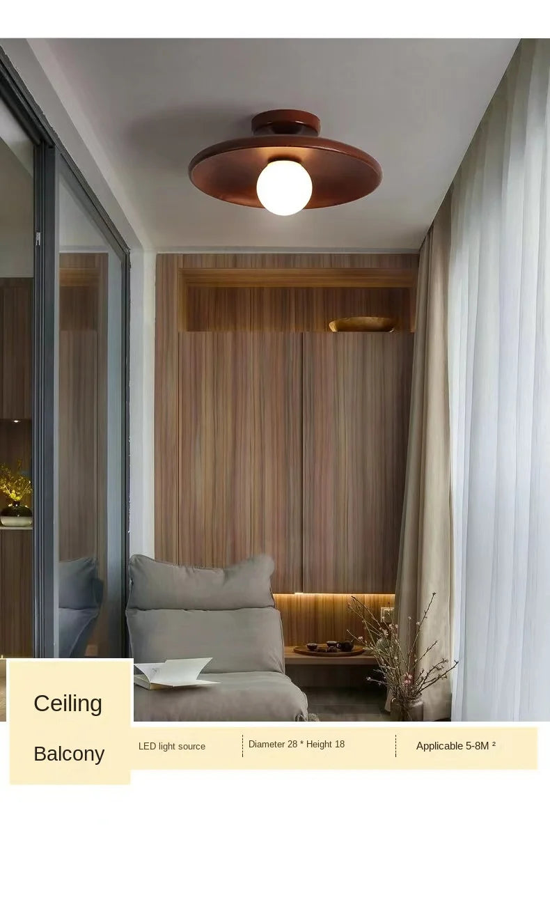 Walnut Wood G9 Ceiling Light