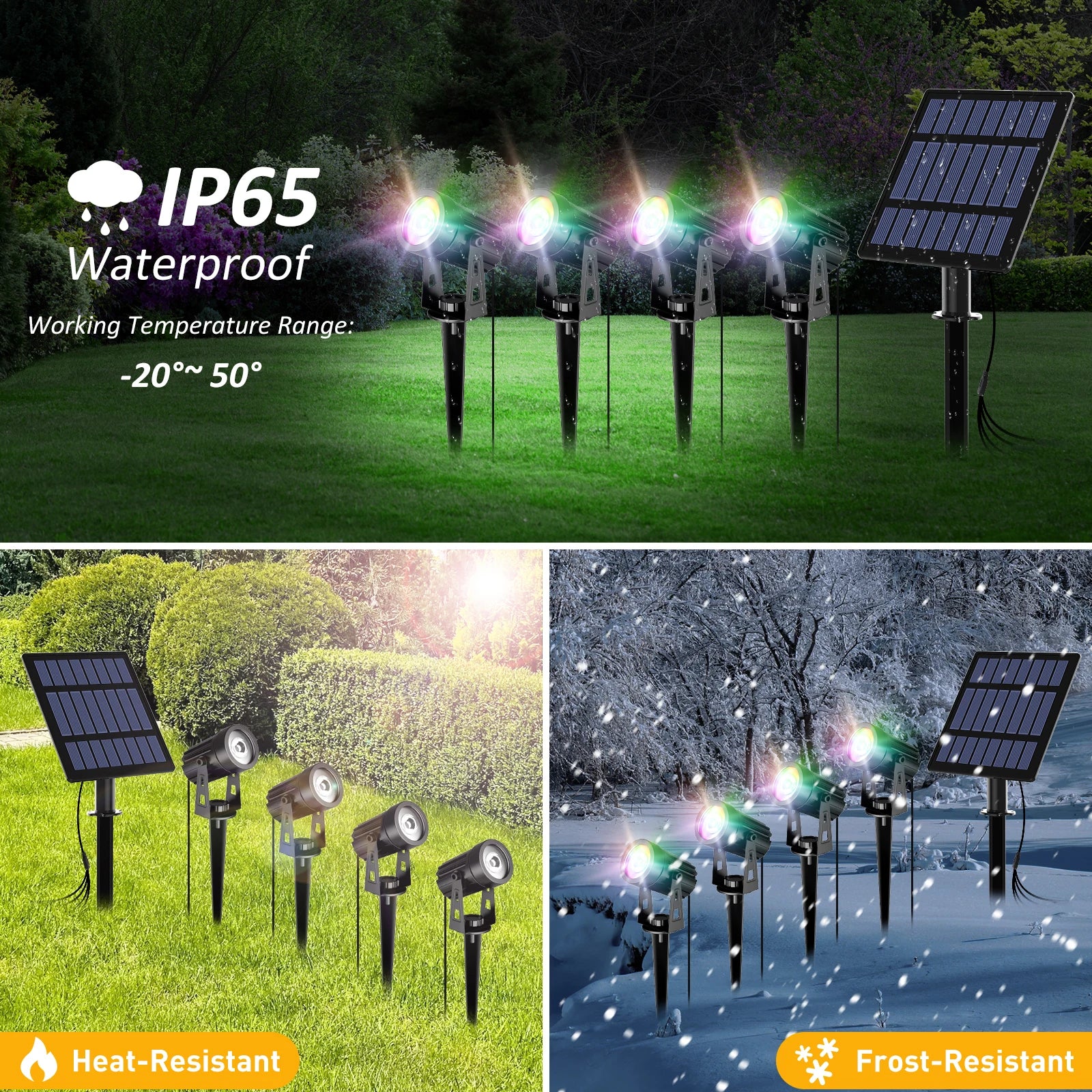 RGB Solar Garden Spotlight