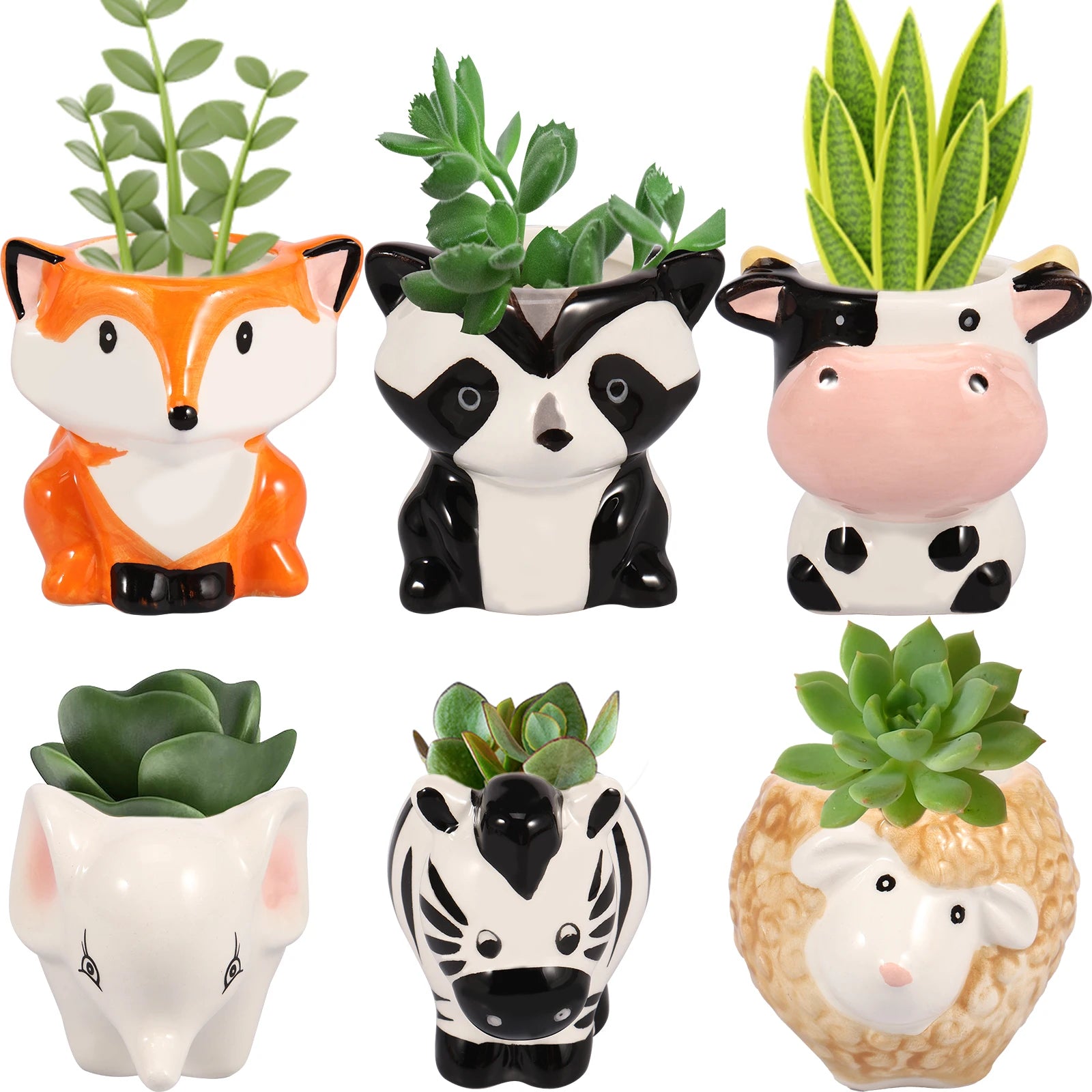 Animal Shaped Ceramic Succulent Pots