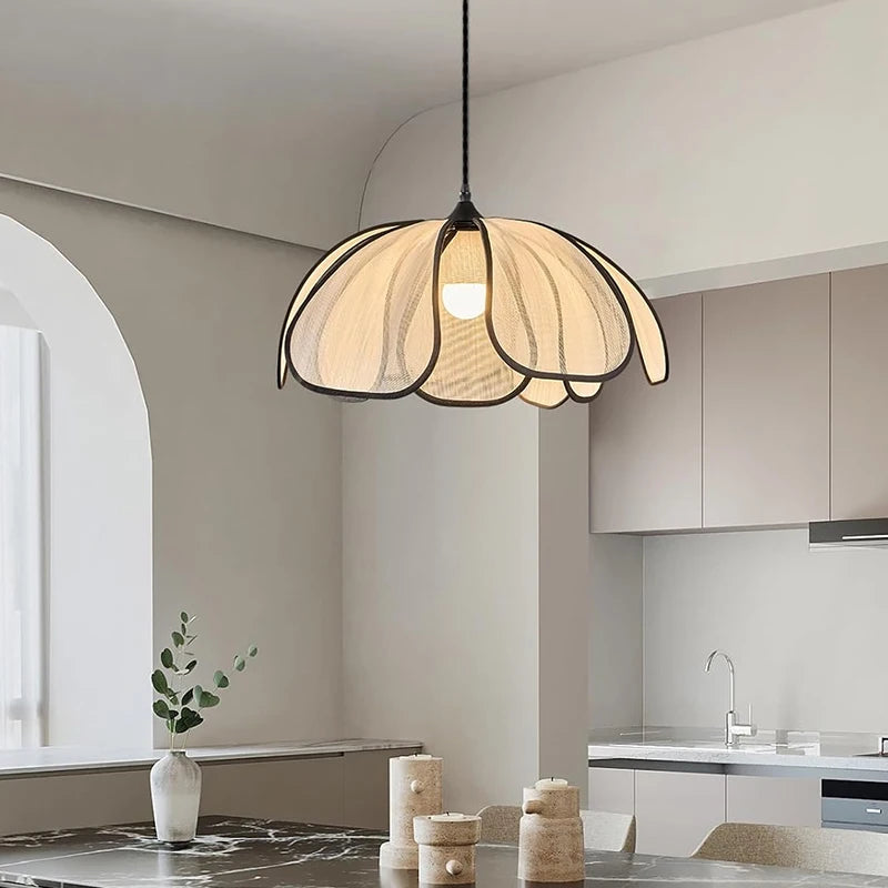 Hand-Woven Lotus Flower Chandelier