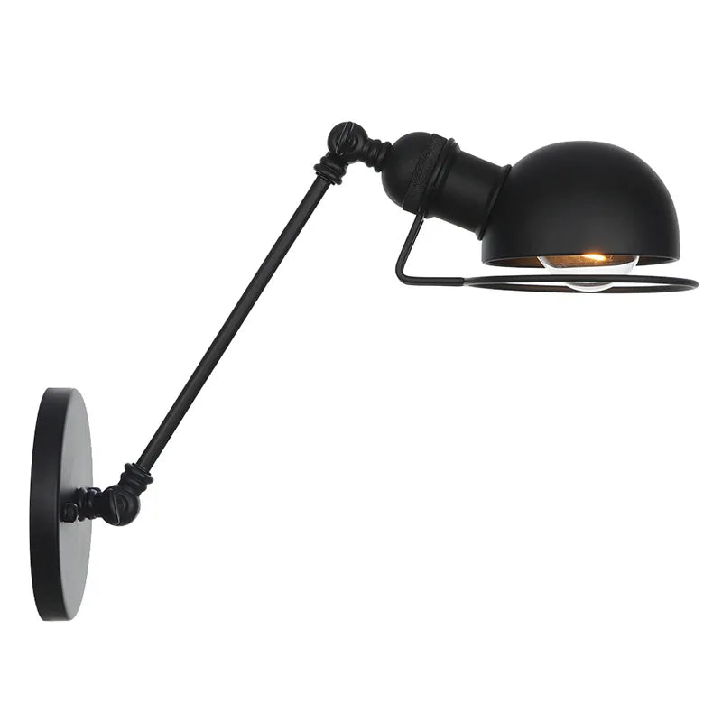 Modern Simple Adjustable Interior Led Wall Lamp White Black for Bedside