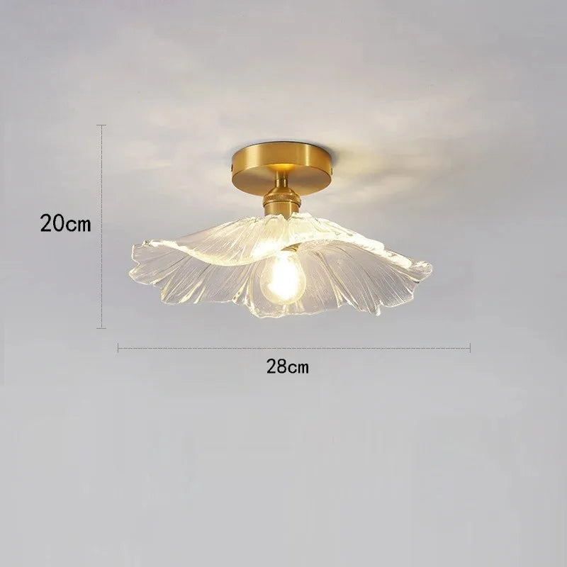 Vintage Flower Glass Ceiling Light