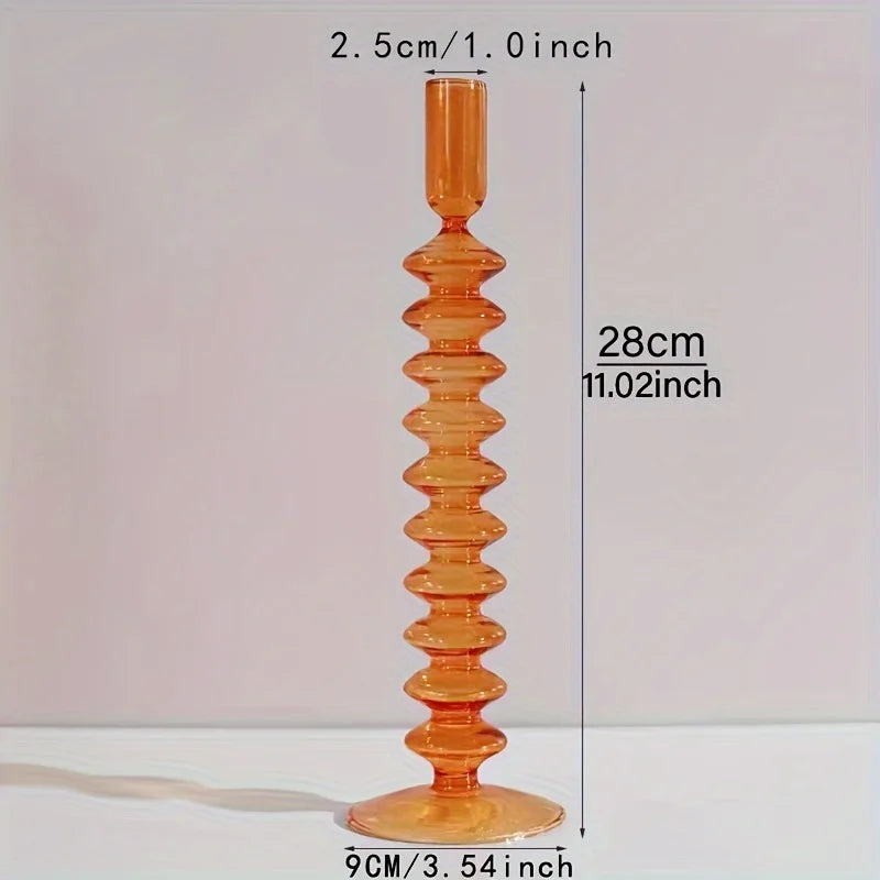 Nordic Glass Candle Holder Vase