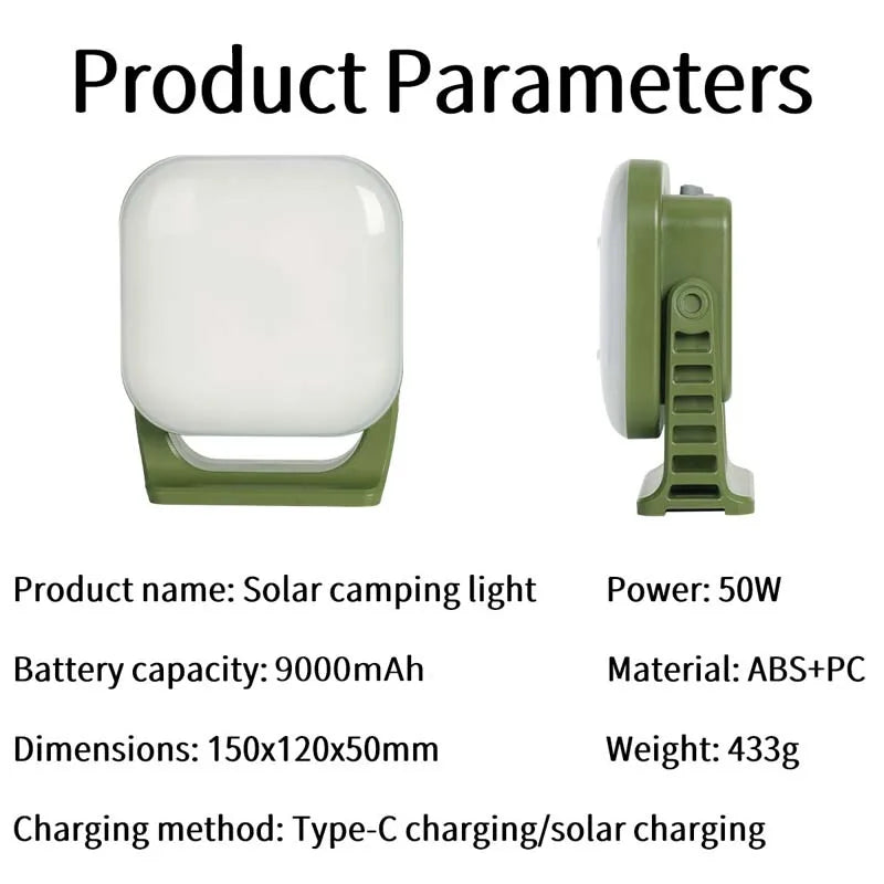 MOSLIGHTING Solar Chargin Tent Strong Light with Magnet Zoom Portable