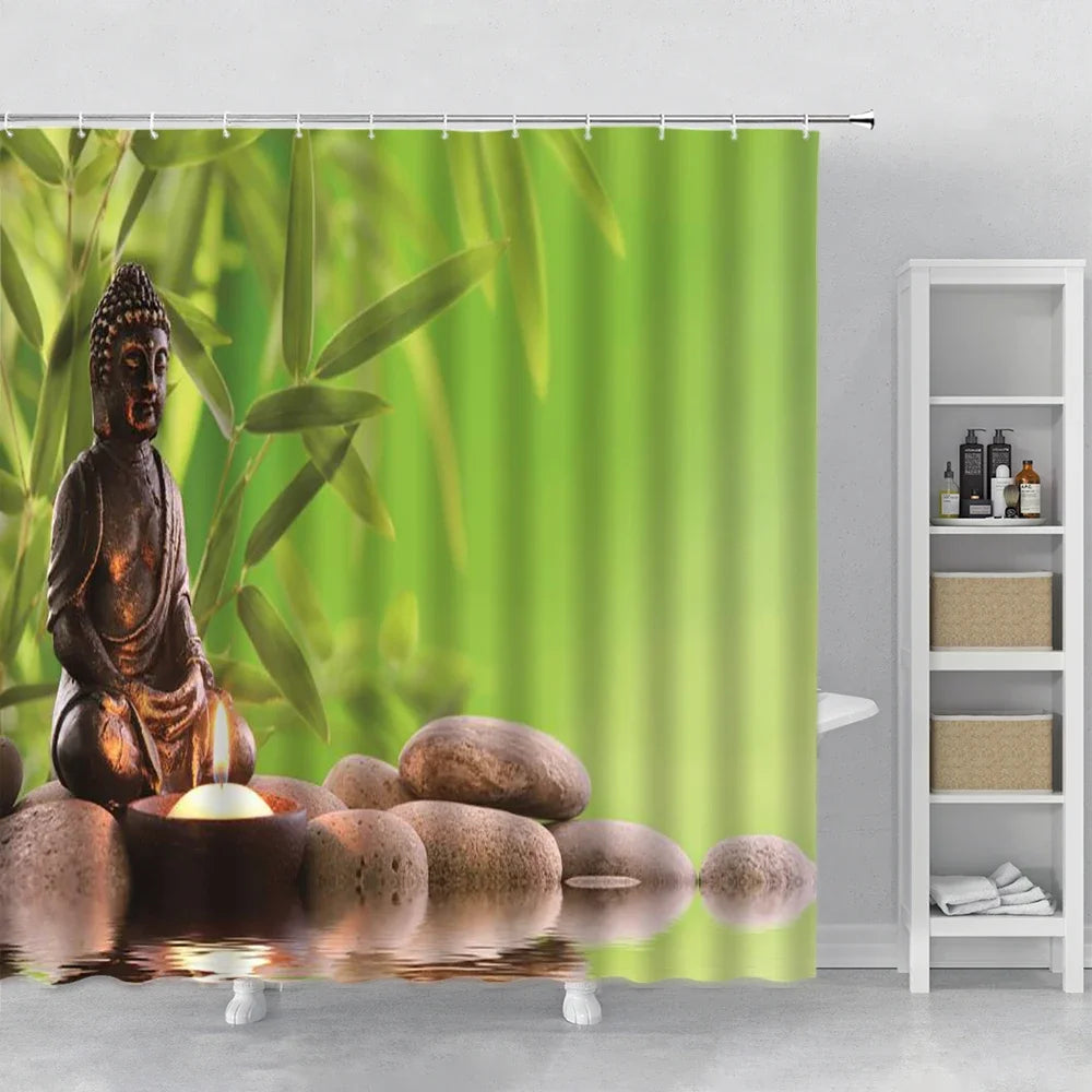 Zen Garden Bamboo Shower Curtain