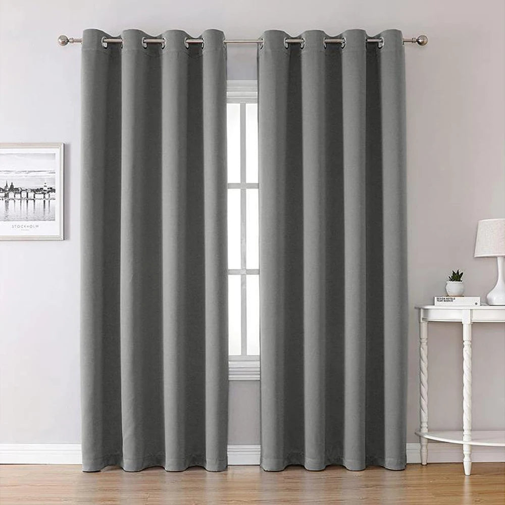 Blackout Thermal Curtains with Inner Lining, Noise Reduction Drapes