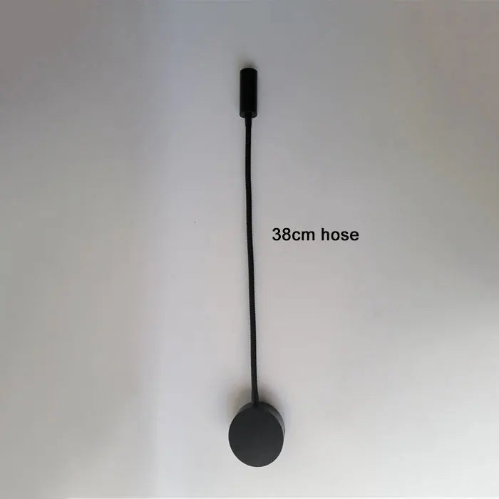 L40cm Long gooseneck 3W Led Wall Light Bedside Led Wall Lighting Black