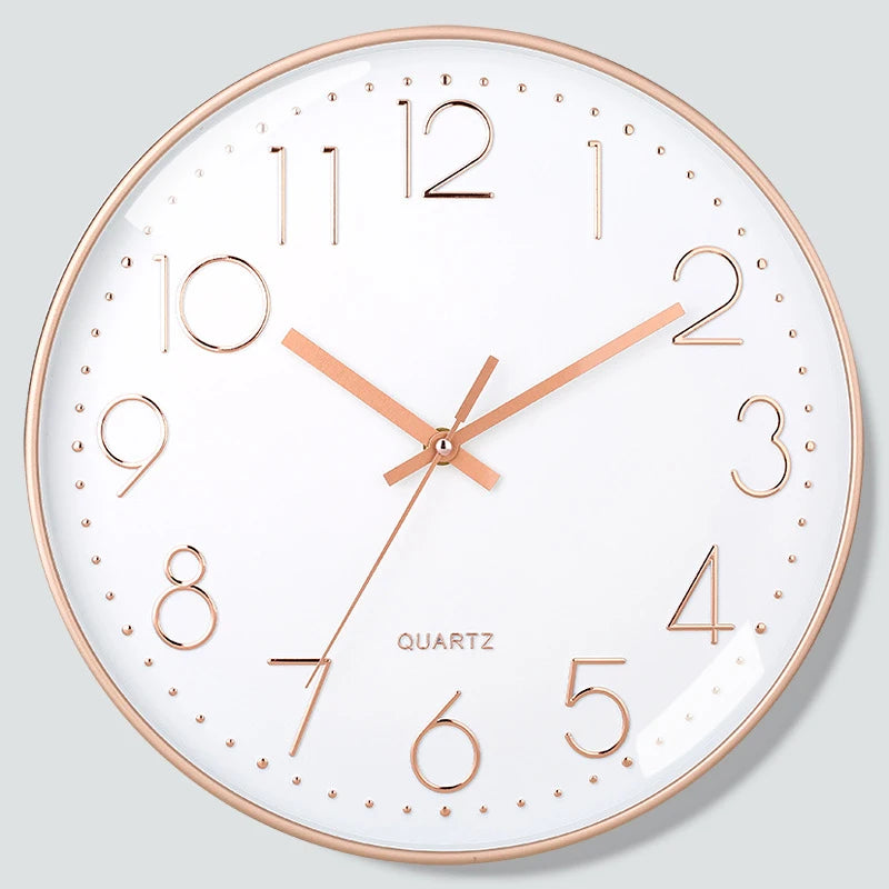 8 Inch Mute Quartz Wall Clock Cubic Digital Clock