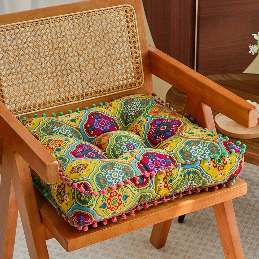 New Soft Tatami Cushion Large Thicken Floor Mat Bohemian Style Square Pillow Cushion For Home Balcony Window