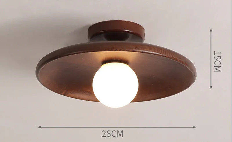 Walnut Wood G9 Ceiling Light