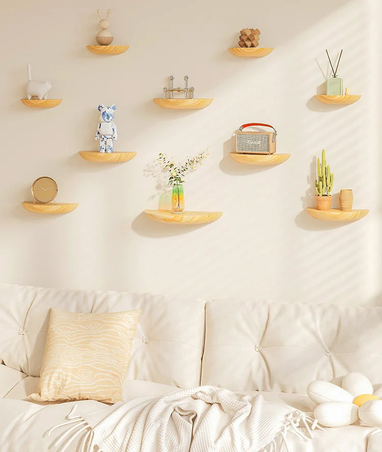 Half Round Floating Wall Shelf