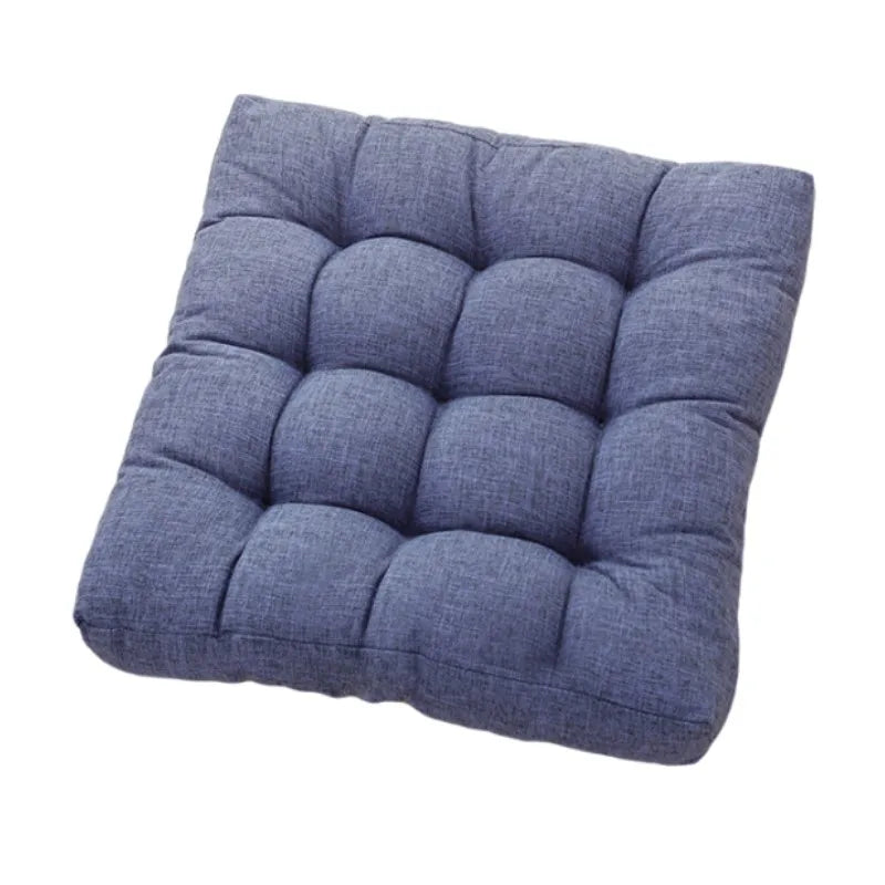 Large Square Floor Seat Cushion Cotton Linen Tatami Floor Pillow Thick Cushions Seating Pillow Seats Mat Pad Balcony Cushion
