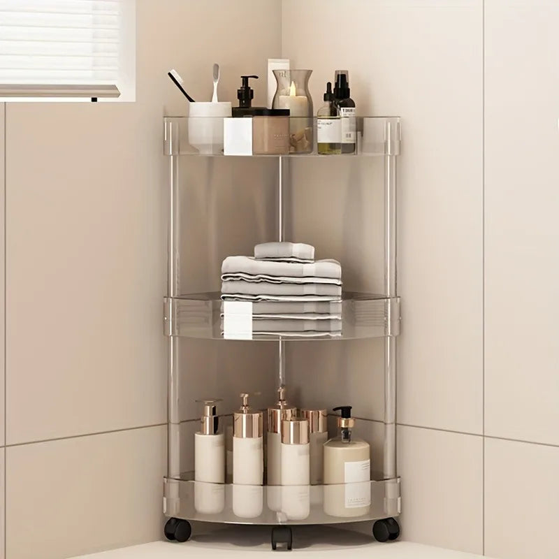 Clear Multi Tier Bathroom Rack