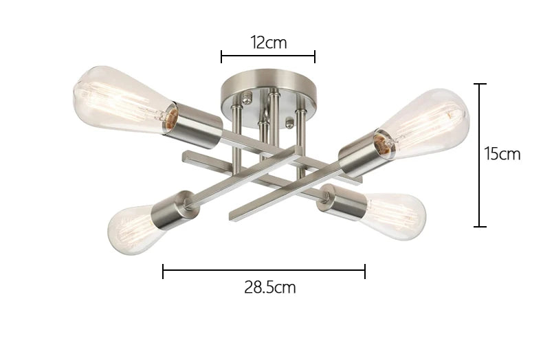 Nordic Semi Recessed Bedroom Chandelier