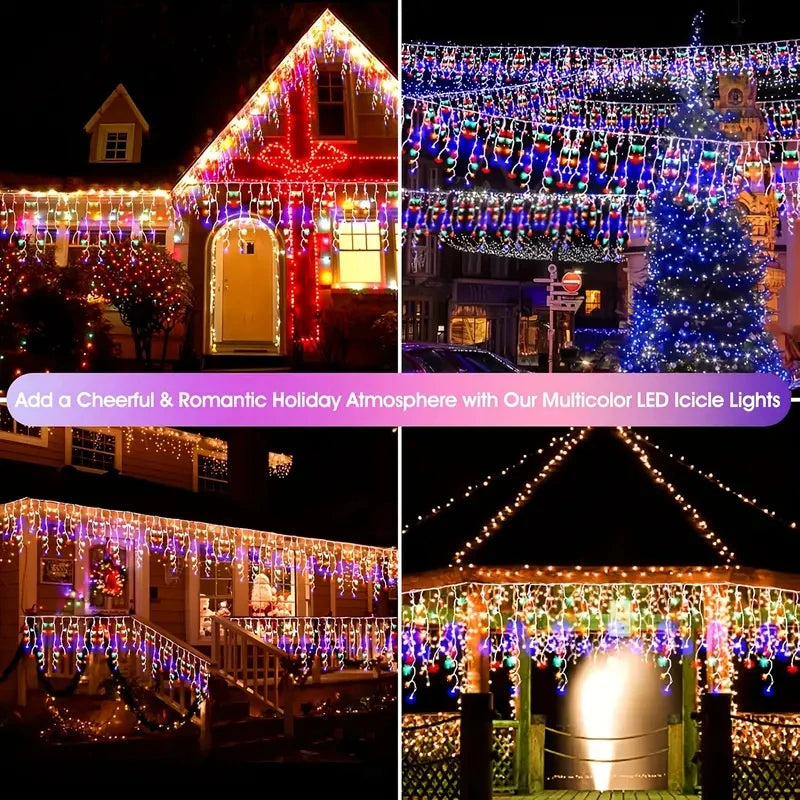 Solar Icicle Fairy Lights