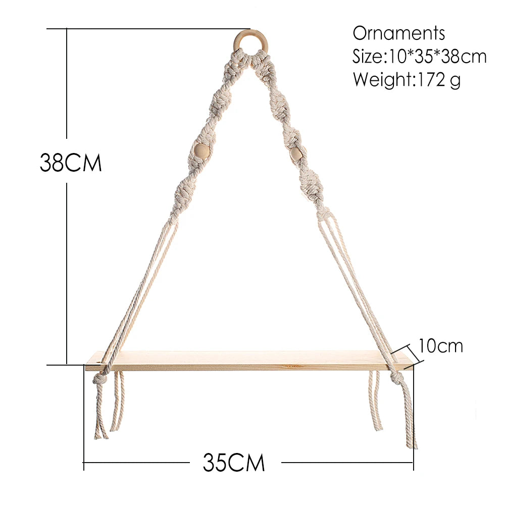 Macrame Wall Hanging Shelf