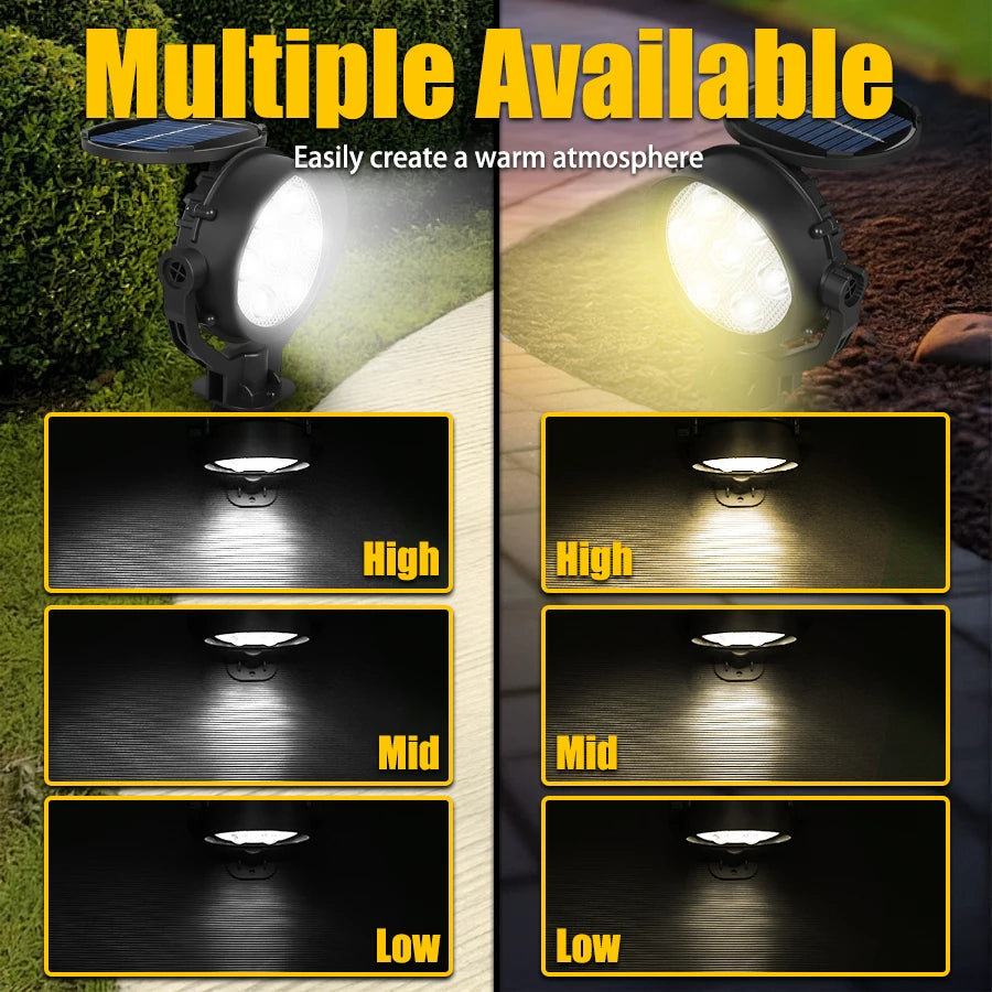 Adjustable Solar Landscape Spotlight
