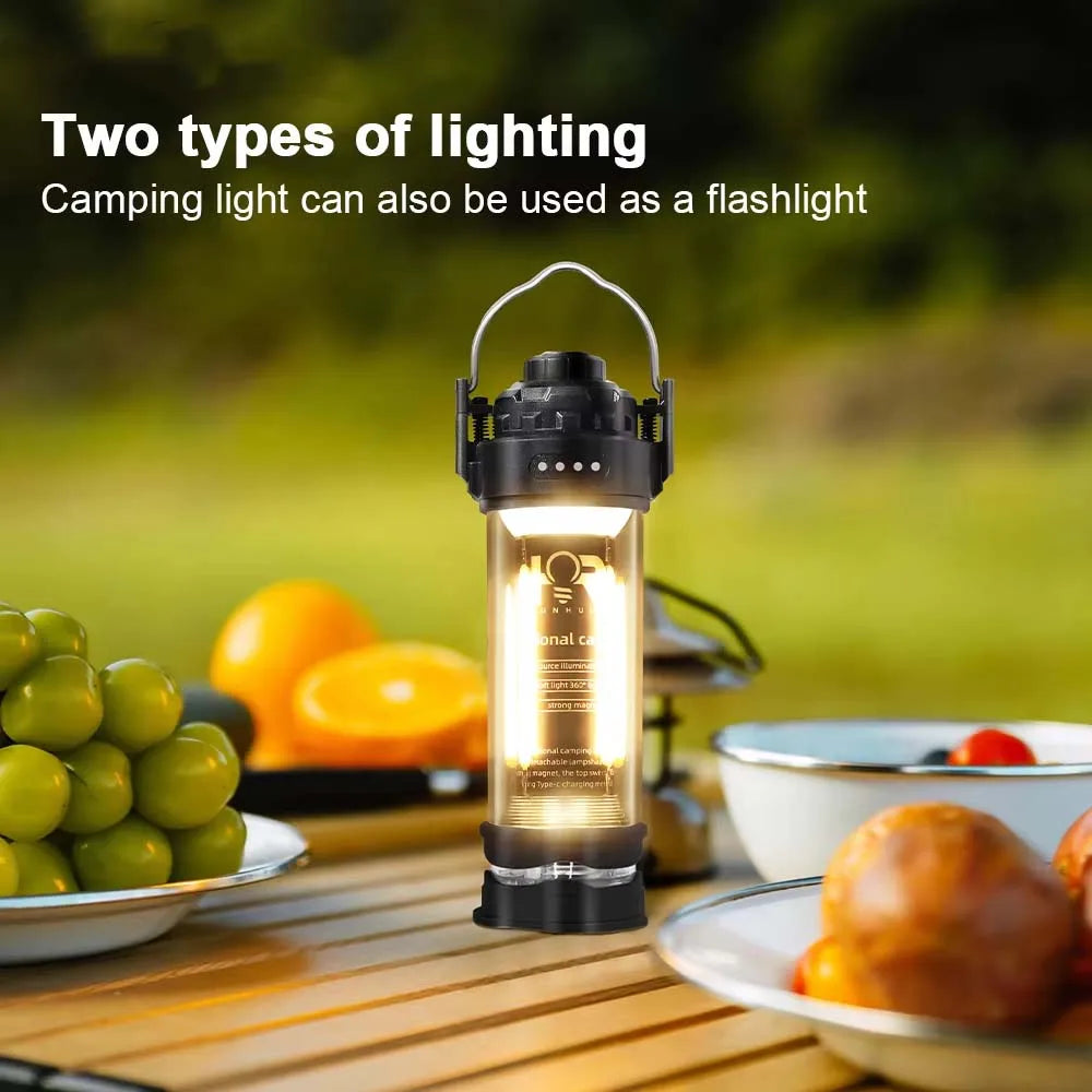 DOTWISE 3000mAH Camping Portable Retro Lantern Camping Lighthouse Tent