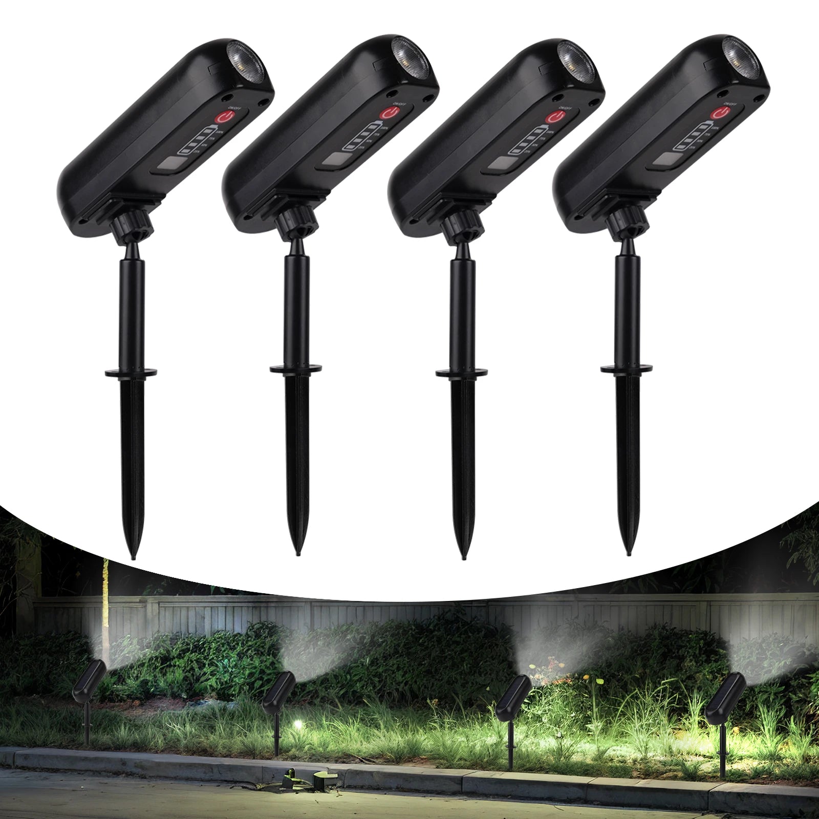 Solar LED Outdoor Uplight Set