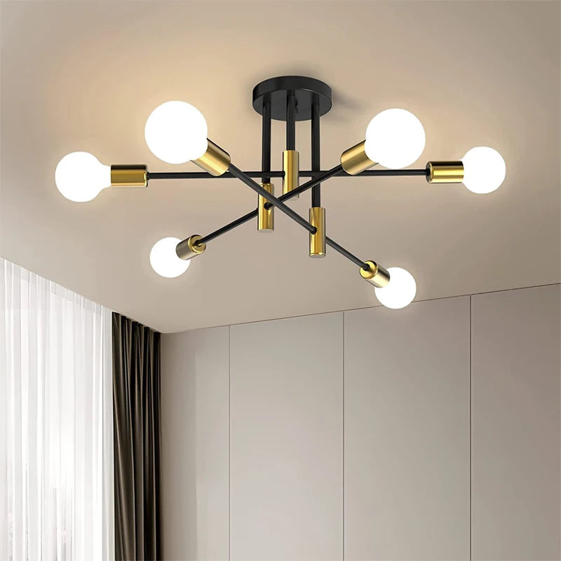 Retro Industrial Iron Ceiling Chandelier