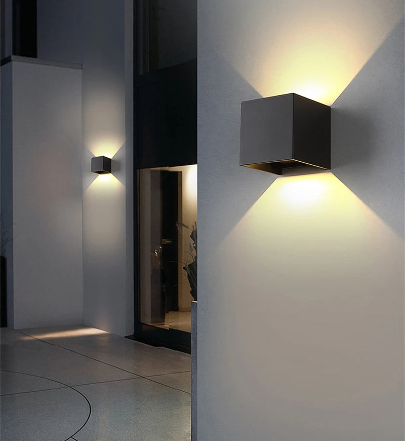 Motion Sensor LED Wall Lamp Outdoor Waterproof IP65 Up Down Sconce