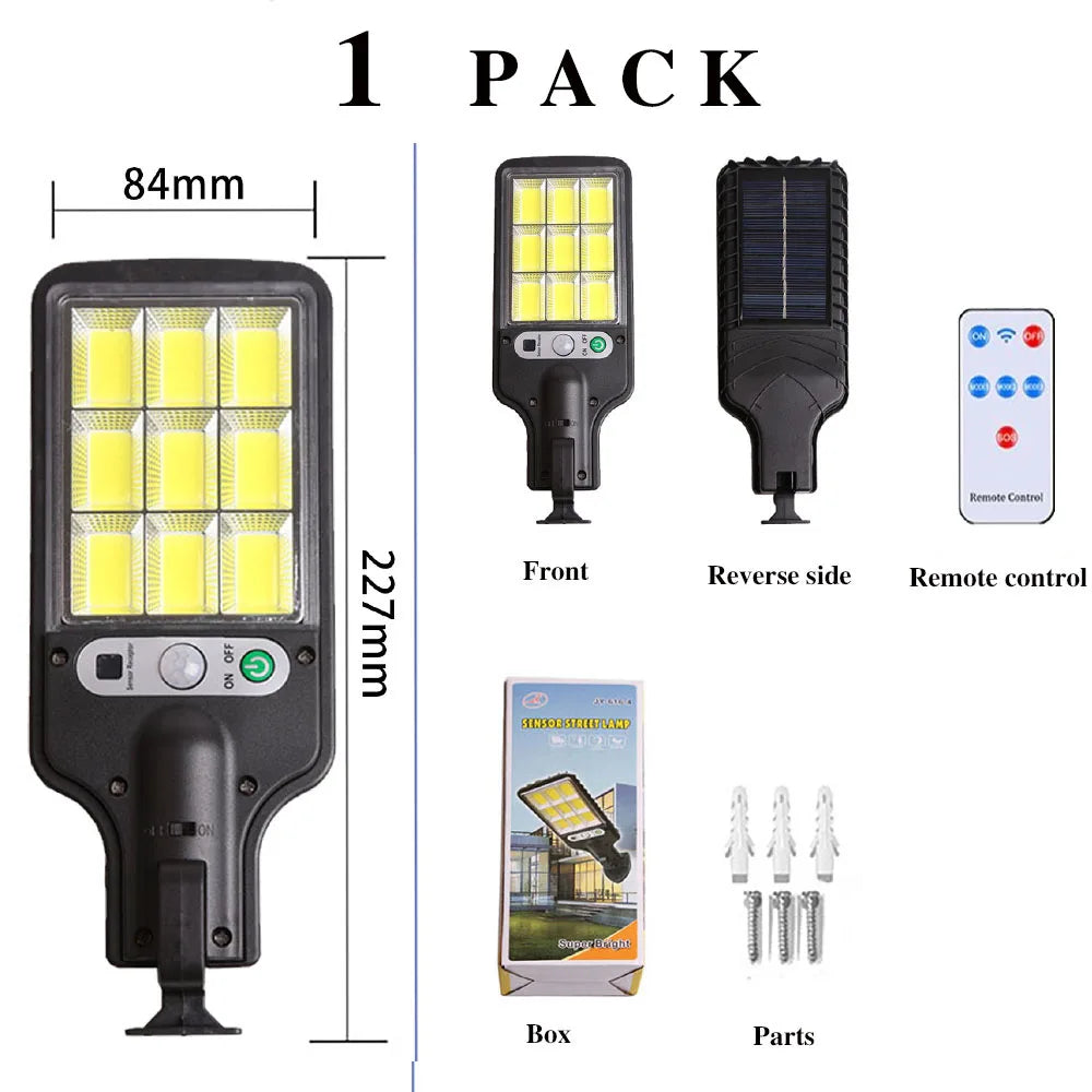108 LED Solar Motion Wall Light