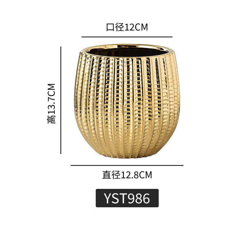 Nordic Geometric Ceramic Planter