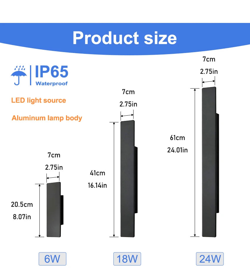 Up Down Outdoor LED Wall Light