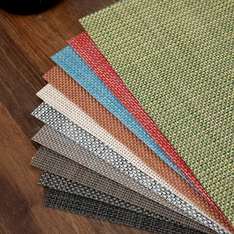 Washable Vinyl Woven Placemat Set