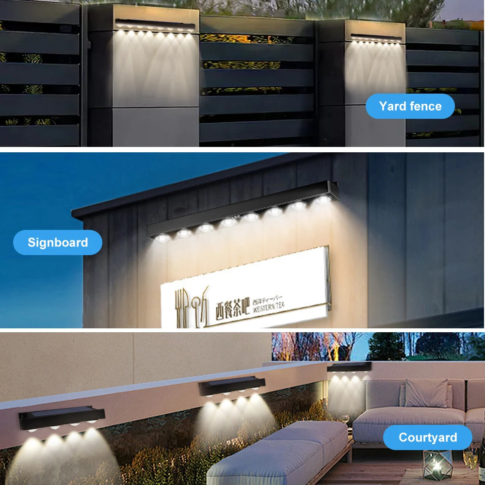 Solar Powered LED Fence Lights