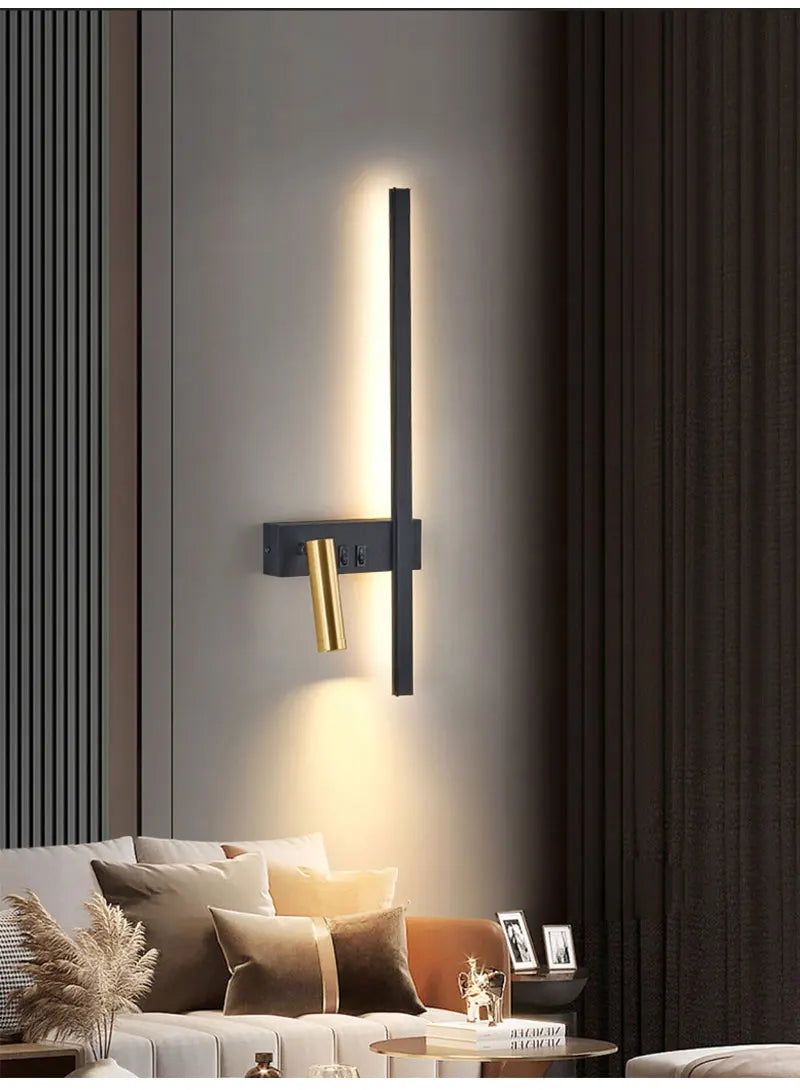 Minimalist Black and White Wall Lamp