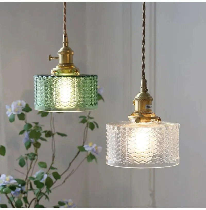Nordic Green Glass Pendant Light