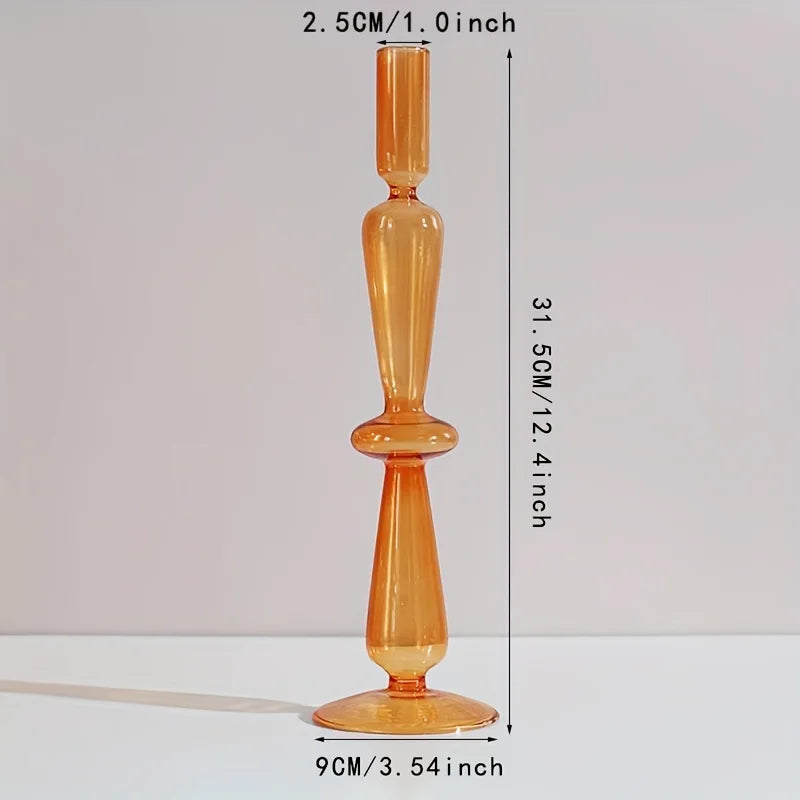 Nordic Glass Candle Holder Vase