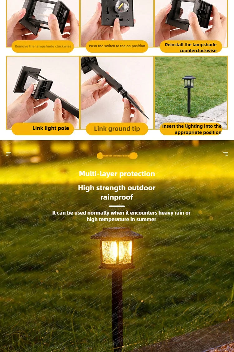 Outdoor Solar LED Ground Stake Light Lawn Lamp