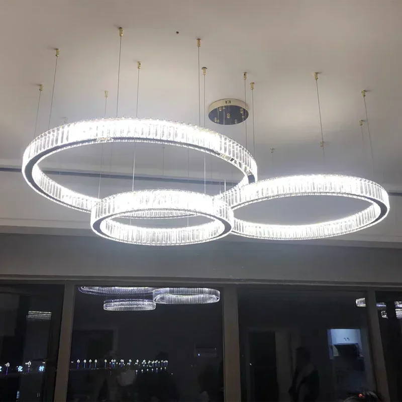 Modern Gold Luxury Crystal LED indoor Chandelier Bedroom Living Room
