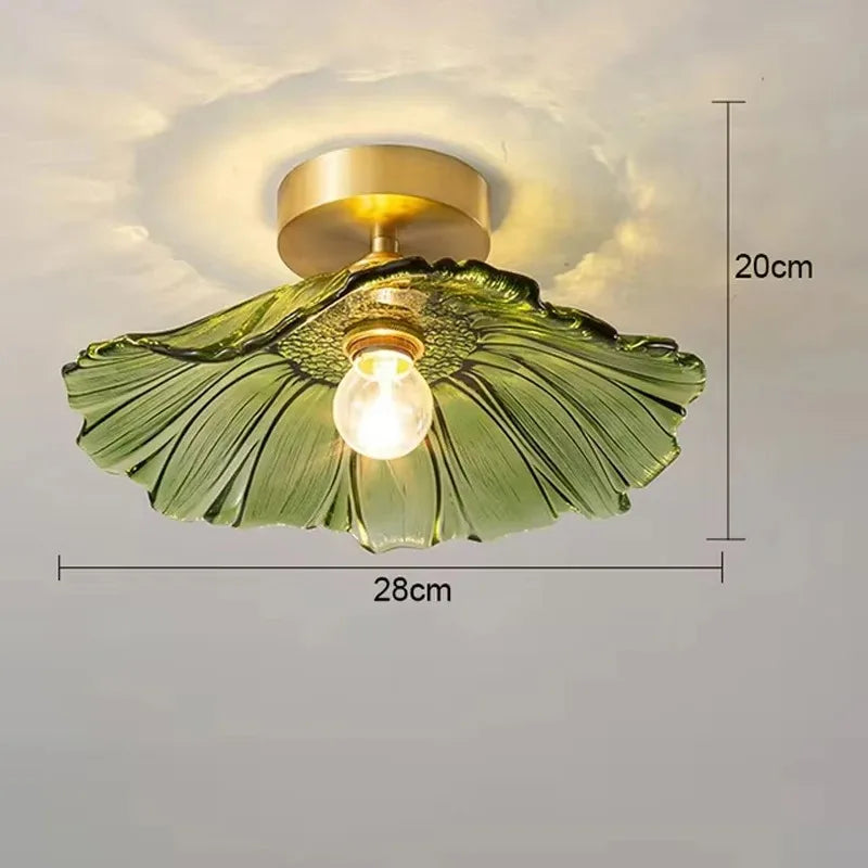 Vintage Flower Glass Ceiling Light