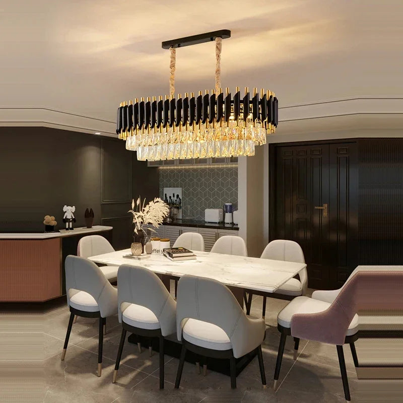 Luxury Crystal Ceiling Chandelier Lighting Modern Living Room Lights