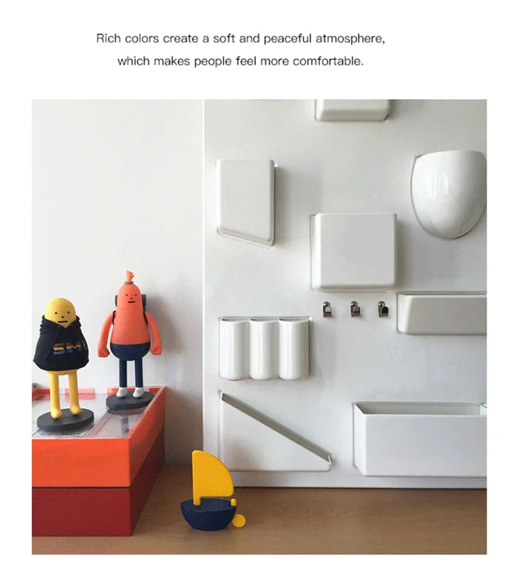 Wall Mounted Storage Rack with Hooks
