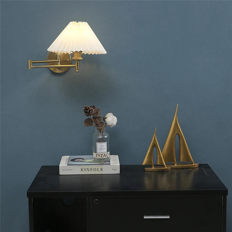 Folding Rocker Arm Wall Lamp