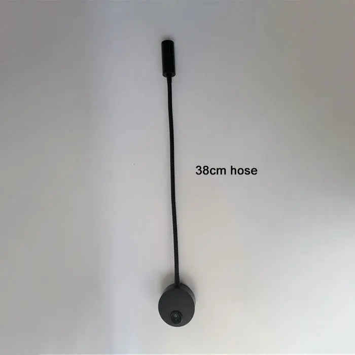 L40cm Long gooseneck 3W Led Wall Light Bedside Led Wall Lighting Black