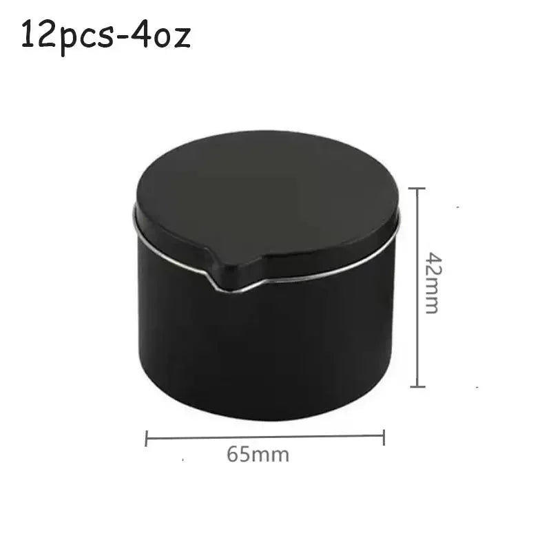 12pcs Tinplate Candle Jar With a Handy Spout Aromatherapy Massage Cream