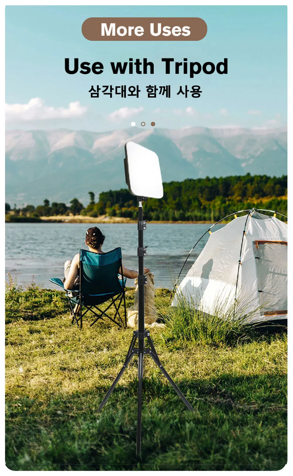 18000mAh 100W Rechargeable LED Camping Lantern Strong Light Magnetic