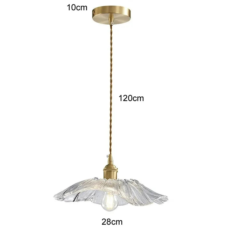 Vintage Flower Glass Ceiling Light