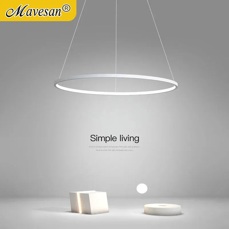 Nordic Aluminium Ring Chandelier