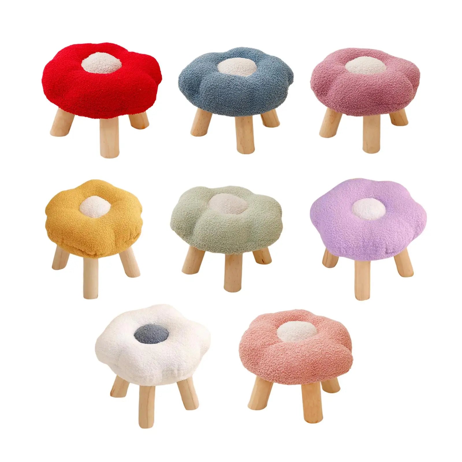Wooden Small Foot Stool, Non Slip Footrest