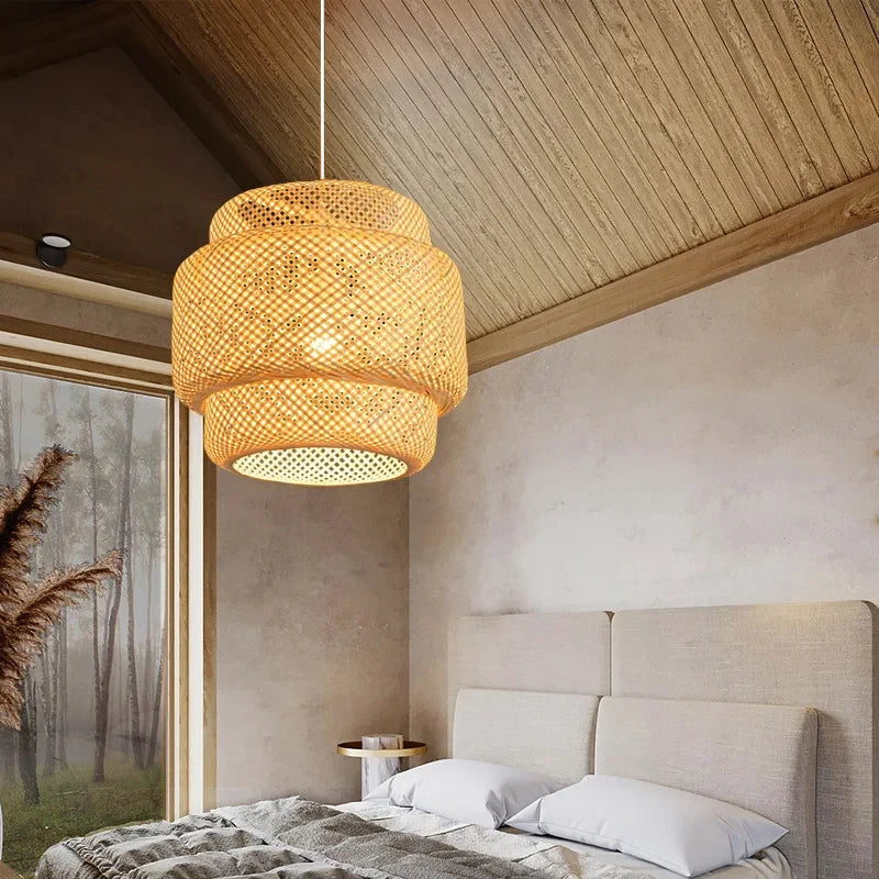 Hand Woven Bamboo Pendant Light