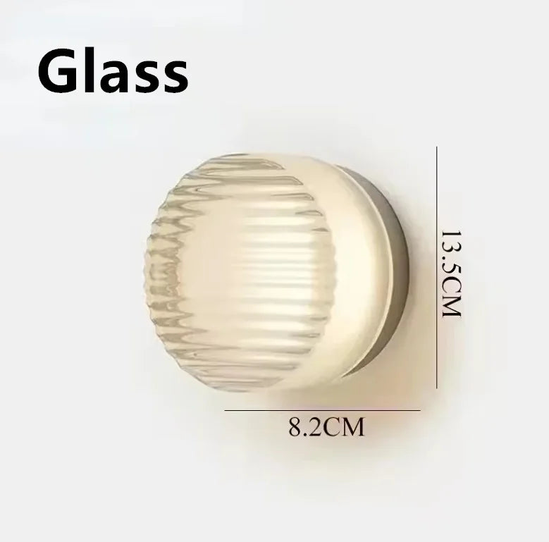 Modern Glass Round Wall Sconce
